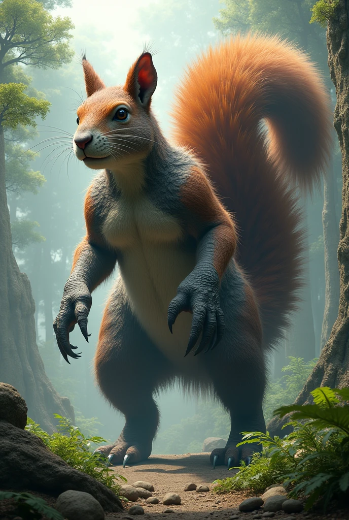 Giant dinosaur squirrel