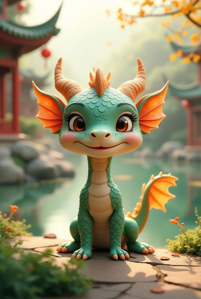 Humanoid, dragon, Chinese, cute