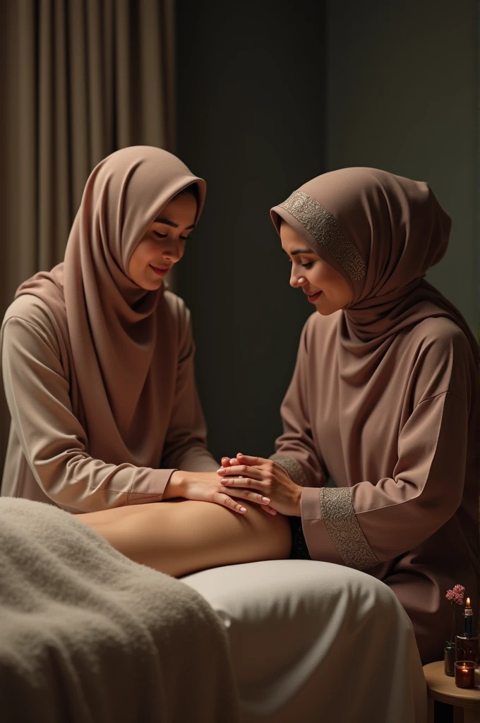 Hijab women massage