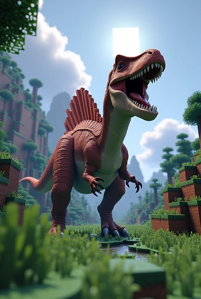 minecraft con spinosaurio