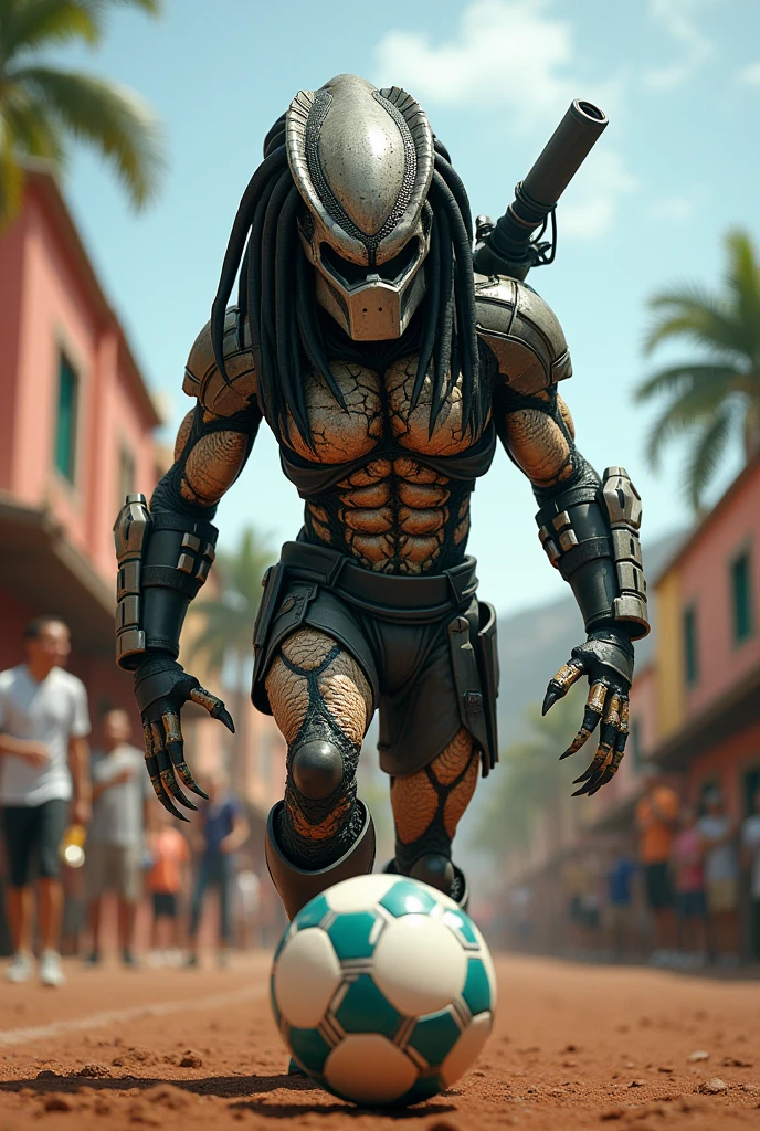 Yautja Predator playing football in Argentina