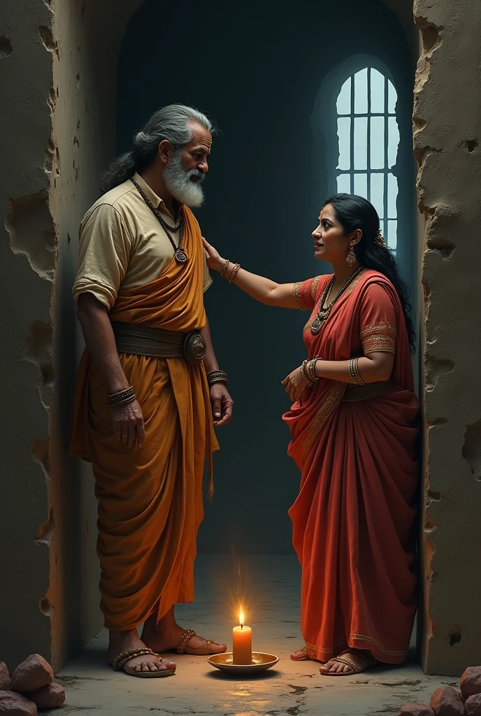 Vasudev and devki mata in prison