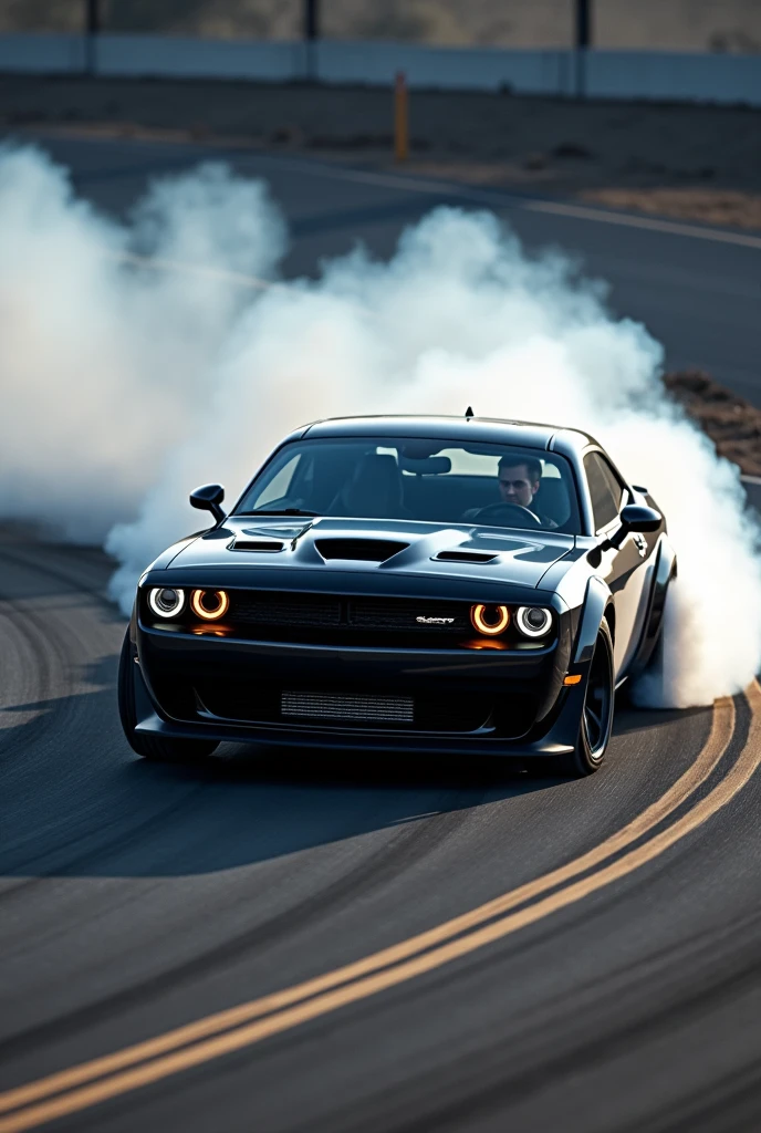 Dodge challenger drifting
