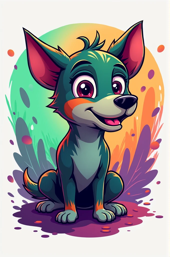 groovepet logo cool dog colors green purple and orange