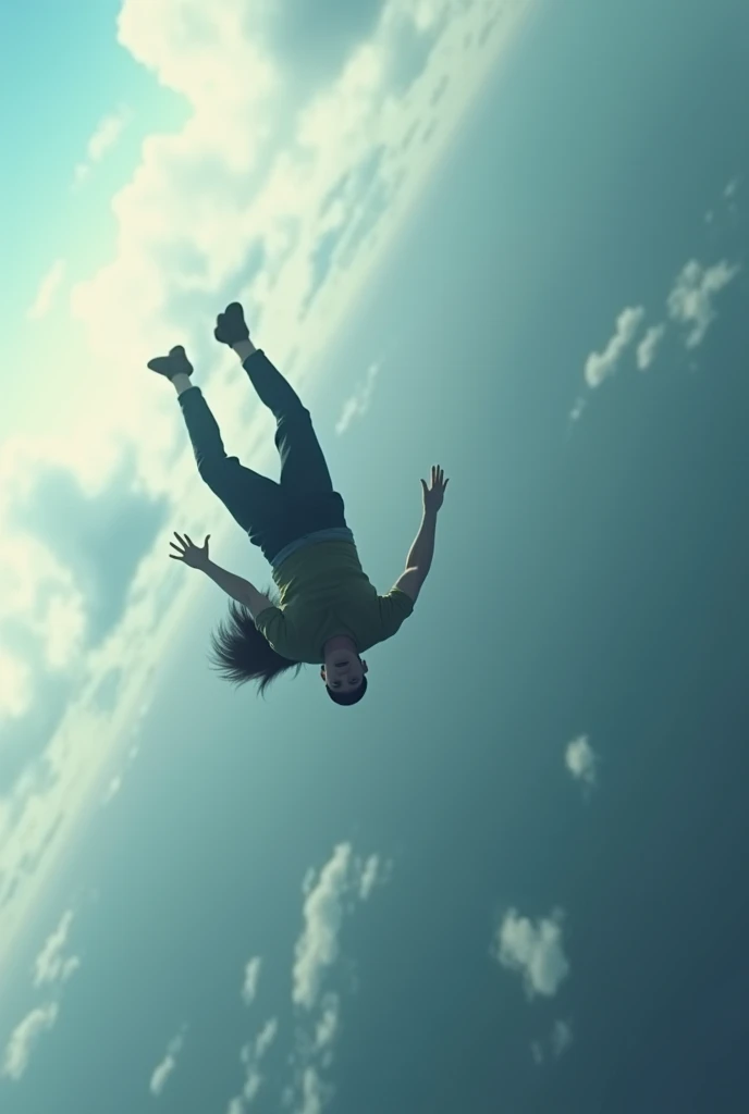 Create a person falling from the sky