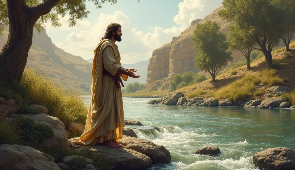 biblical history,
said John, with camel's hair garments and a leather belt on the banks of the Jordan River "but He who comes after me is mightier than I, and I am not worthy to carry your sandals. He will baptize you with the Holy Spirit and with fire. Your shovel is in your hand, and He will clear your threshing floor, gathering the wheat into the barn, but he will burn the chaff with unquenchable fire."