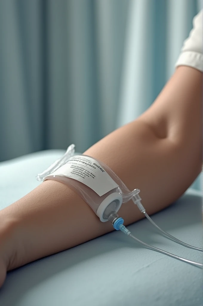 A woman's arm with serum (real)