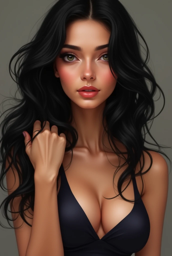 Almond eyes, plump lips, lean body ,perfect boobs, fair,jet Black hair,silky hair,indian