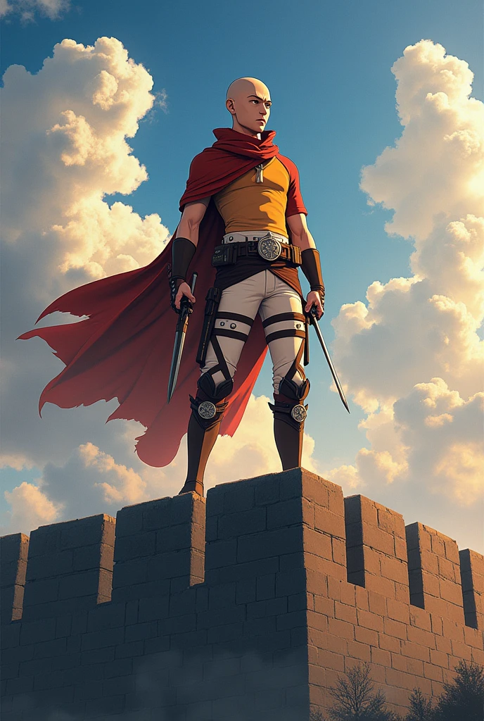 The best quality is Aang's avatar wearing Eren's outfit in Attack on Titan and standing on Marina's wall in Attack on Titan and holding Attack on Titan's weapon.