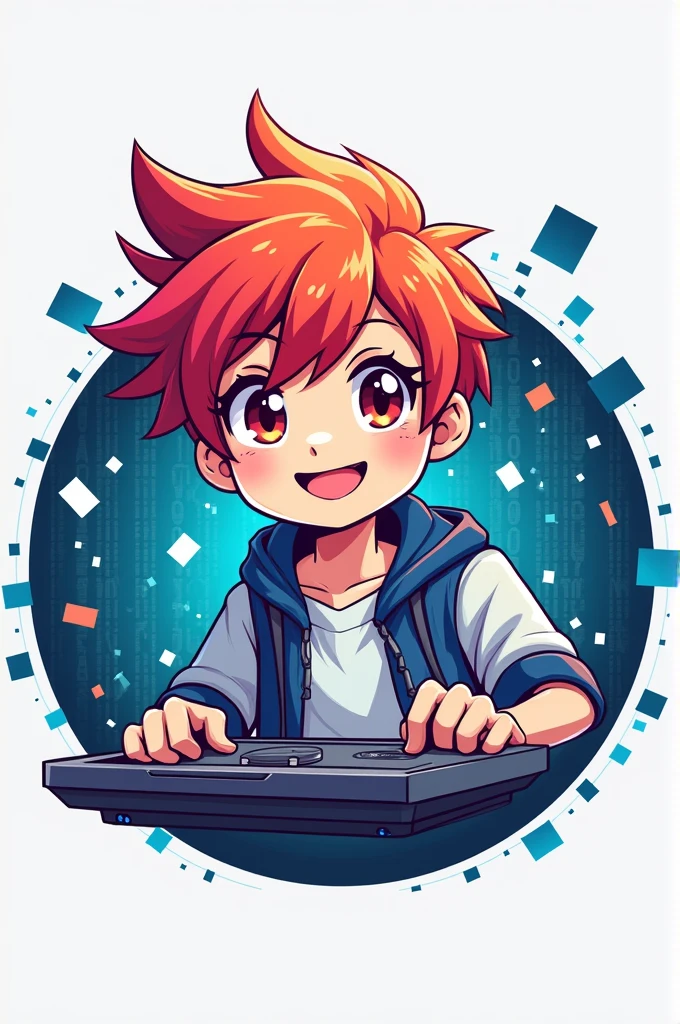 logo for business about computer anime version