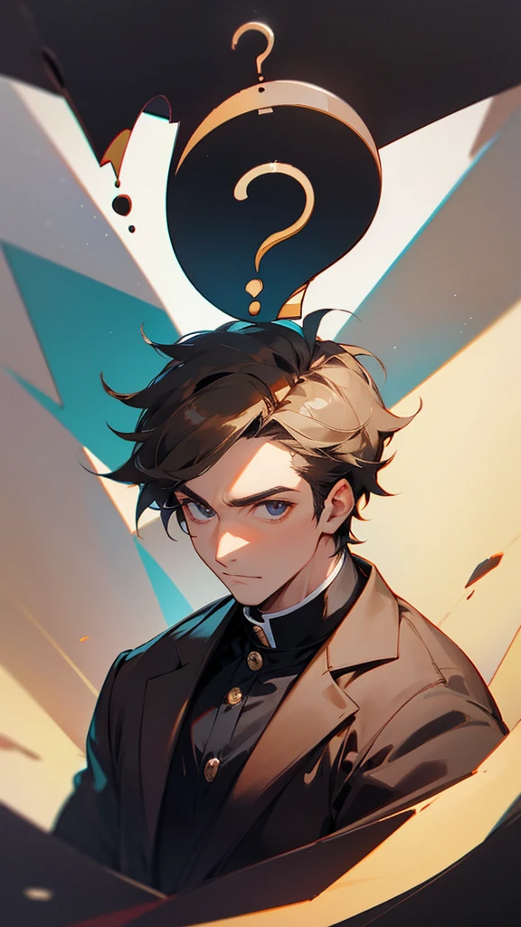 I want a picture of a man with a question mark on his head
