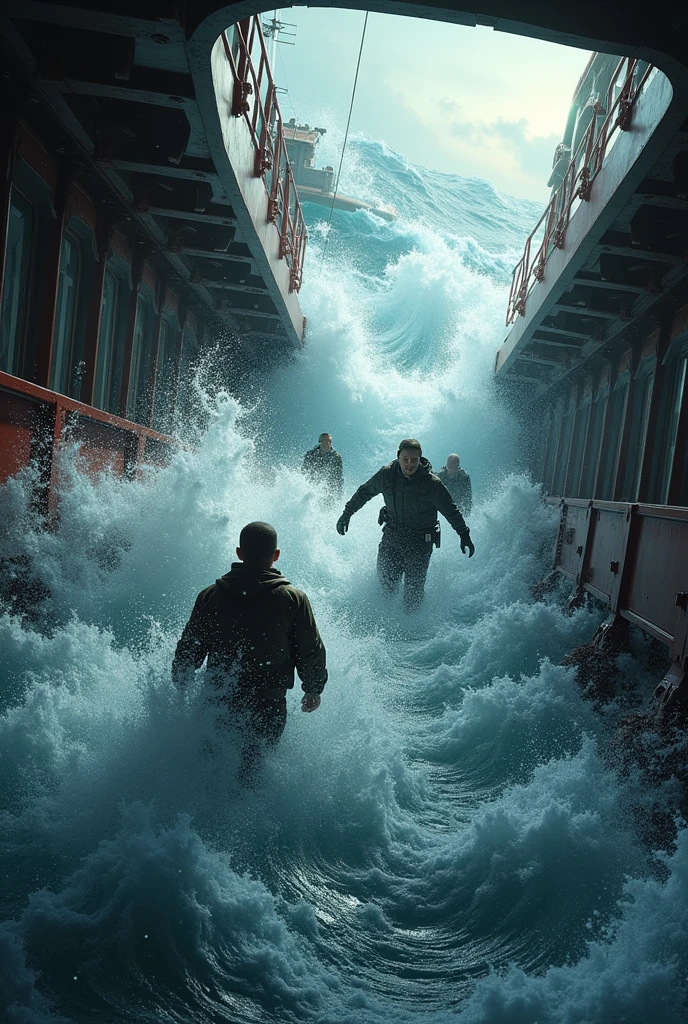 WATER ENTERING THROUGH THE LOWER DECK OF A BOAT