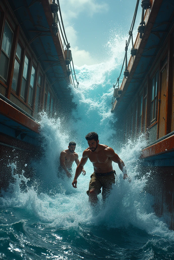 WATER ENTERING THROUGH THE LOWER DECK OF A BOAT