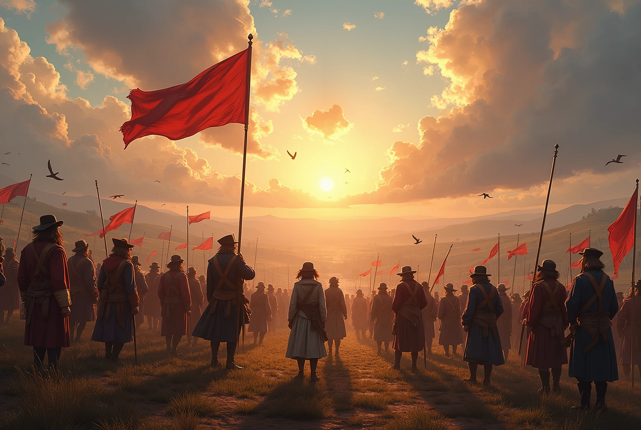 Of course！The following is the Chinese translation of the rhyme，In the context of the 18th century：

[verses]
Salute to the brave land，
We are united and strong；
My heart has never wavered，
Keep moving forward all day。

[verses 2]
Courage never fades，
Flying between heaven and earth；
Guided by Glory，
Will never let go。

[refrain]
We salute you, Motherland，
United as one, strong；
Courage in heart，
For this noble frontier。