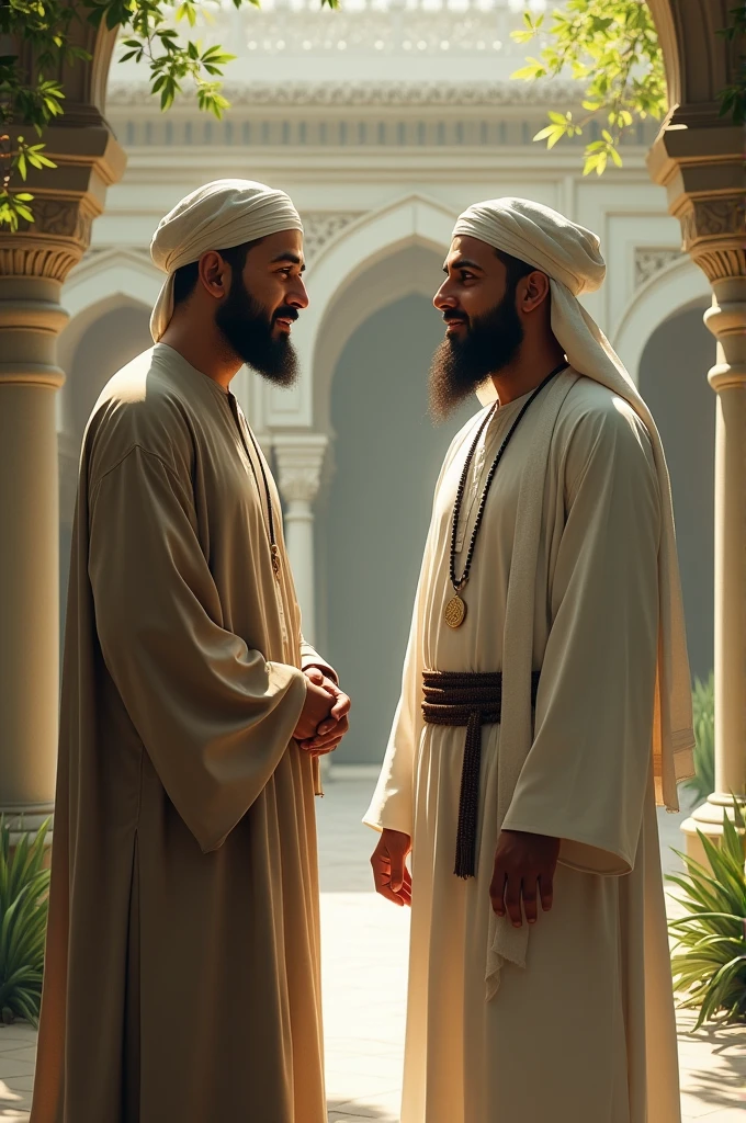 A Muslim man asks another Muslim man
