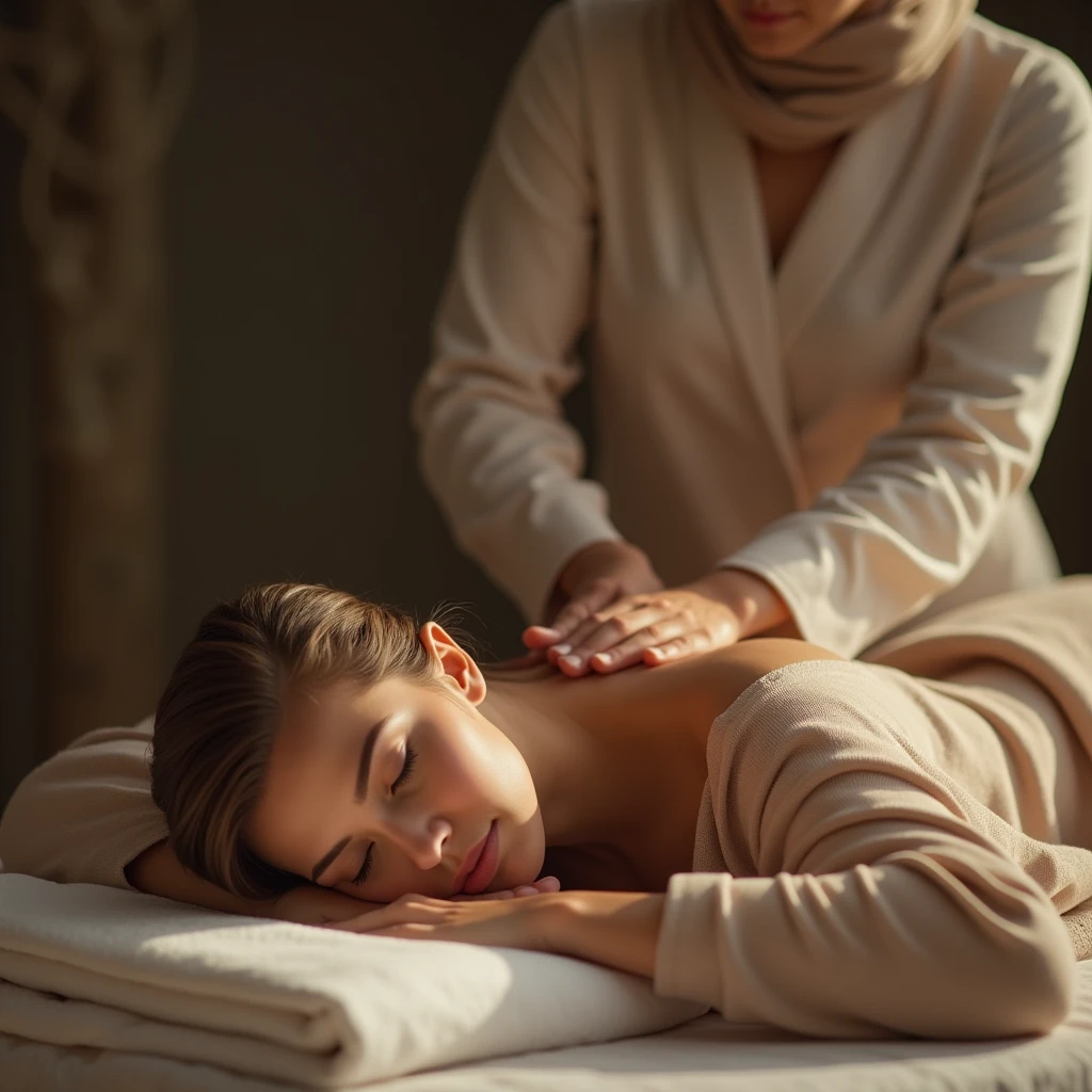 One Hijab women massage