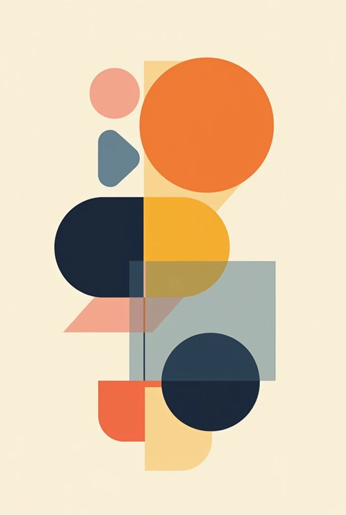 Draw a simple art peice using similar shapes