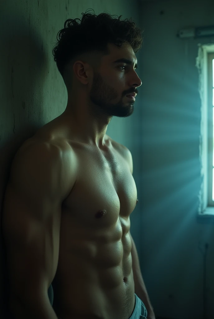 A handsome sexy man is hypnotysed by a wicth