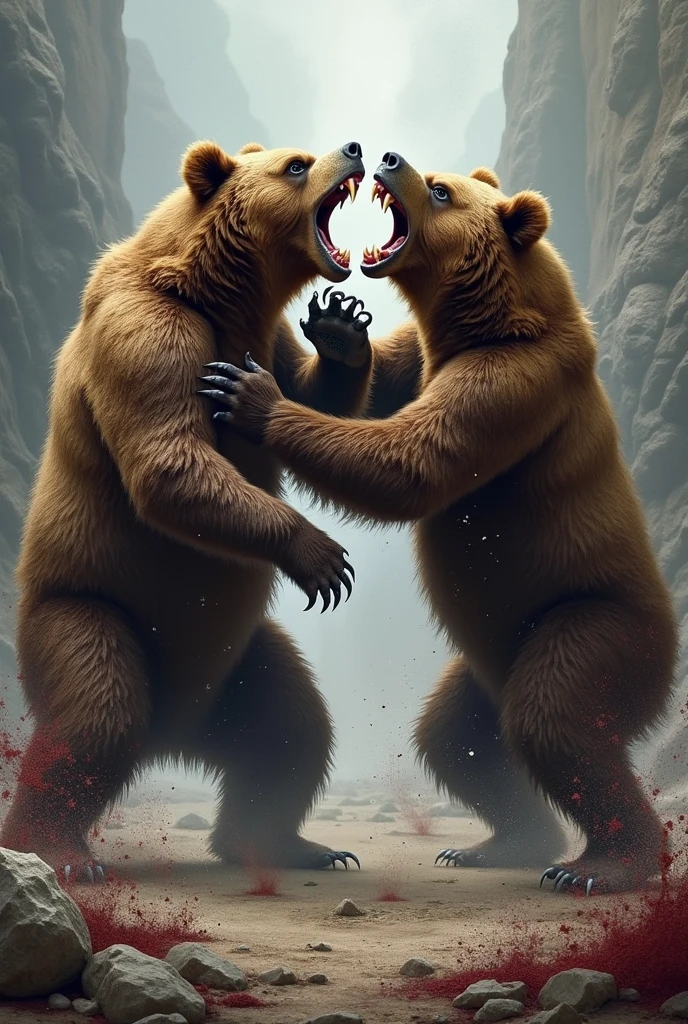 Brown Bear,Two brown bears killing each other