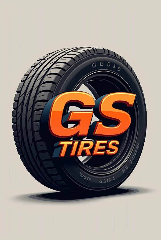 Create animated logo for professional mechanic workshop G&S TIRES orange and black