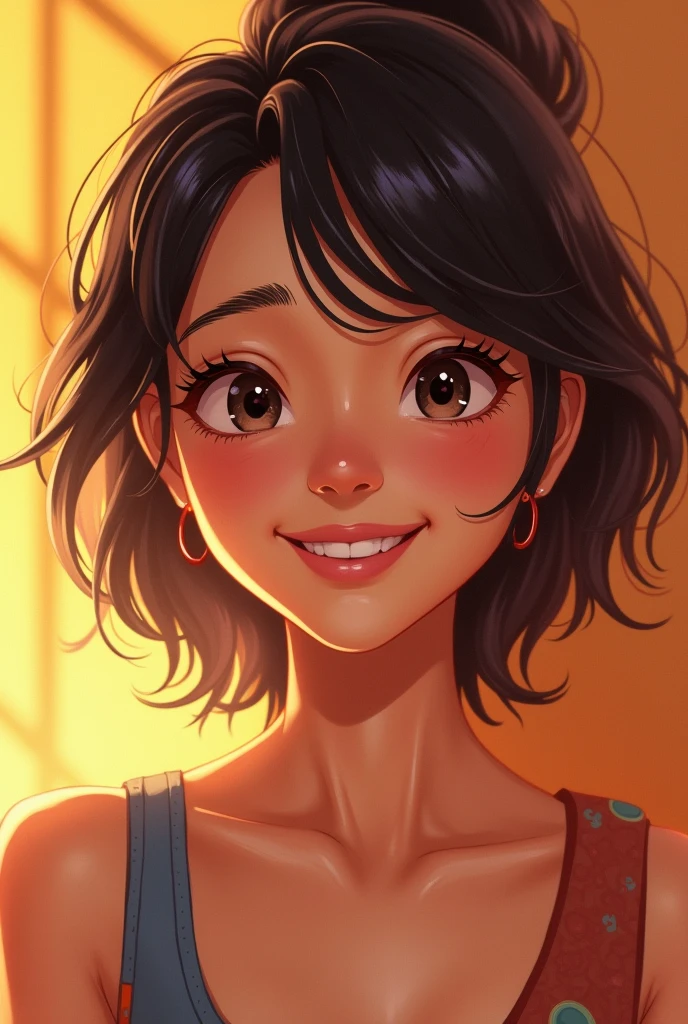 One person, smile, Shortcuts, chest, Gaze, smile,