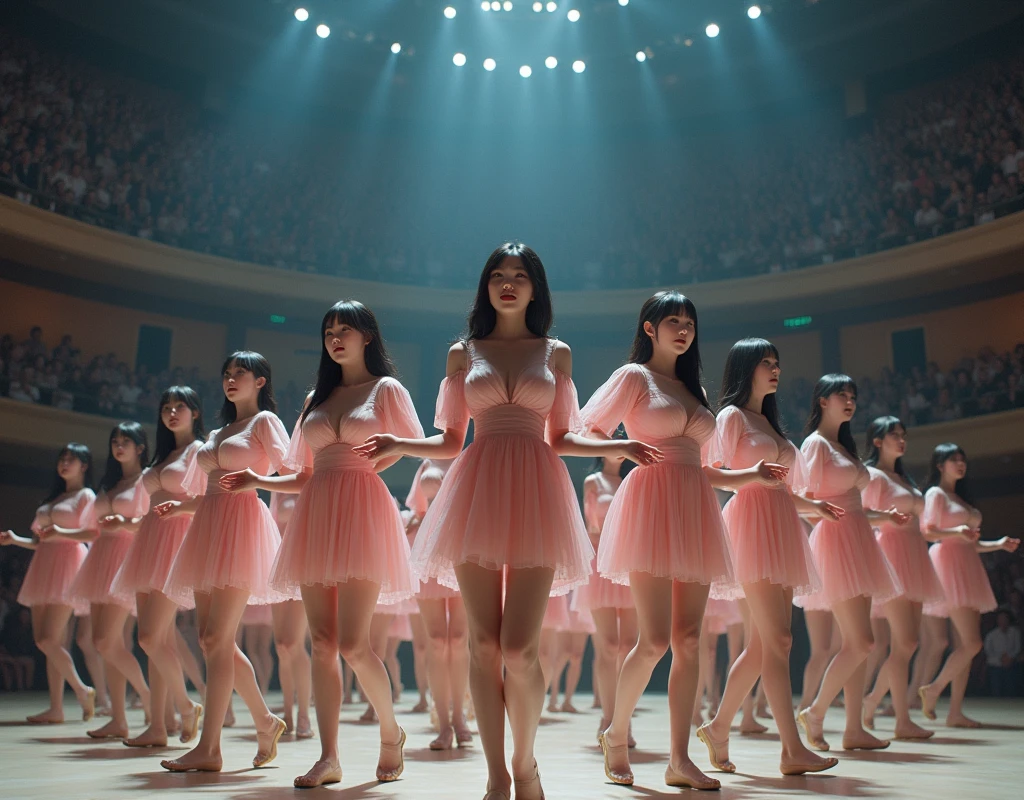 (((((Japanese Clone-girls=Myself))))), (((Super Best masterpiece Clone-girls Raw Photography Art))), (((16K, Highest quality, Ultra-high resolution, RAW Photos))), (((It's so unrealistic., With unparalleled depiction, With an unfathomable sight, An unprecedented and shocking worldview, Clone-girls: In a world of mass reproduction, Ultra-realistic))), (((Japanese Girls, Yokoyama-Yui, 22yo, Small face, Thick black hair, Semi-long hair, Dark Eyes, Mature face, Cute Smile, Smiling face, A gentle gaze, (((Very pleasant look)))))), (((Very beautiful detailed girls, Accurate body structure, Accurate body movements, Very detailed body, (((Super big breasts, Large bulge of ample breasts)))))), (((Idol group stage costumes, Short skirt, hour々I can see your pants, Cleavage Emphasis, Emphasise the fullness of your breasts))), ((((((((Very detailed, Myself cloning, Depiction of splitting oneself, 1Myself girl→1,000,000,000,000,000,000,000,000,000,000Myself cloning girls)))))))), (((((((Myself clone-girlsから, Myself keeps multiplying, (Very detailed and intricate, To the exact, Flawless, (((In the same female body,With the same face, With the same hairstyle, In the same clothes, At the same height, 同じSuper big breastsである))), In a detailed depiction), 1,000,000,000,000,000,000,000,000,000,000 people))))))), (((((Myself girls only))))), (((((1,000,000,000,000,000,000,000,000,000,000Myself girls))))), (((((Very detailed depiction, A singing and dancing Myself idol group, On the bandstand, A splendid dance performance, Over 100 people, Gaze into the audience, Fun and powerful singing, Dance with unified group movements))))), (((Very detailed, The auditorium is packed, The whole audience is Myself's crowd, Dressed differently from idol groups))), (((((The camera focuses on idol groups., Clear and accurate perspective depiction, Ultra-wide field of view, Focus on the average value of the image))))), The best dance performance ever, Myself and the others were going crazy and the atmosphere was at its peak.