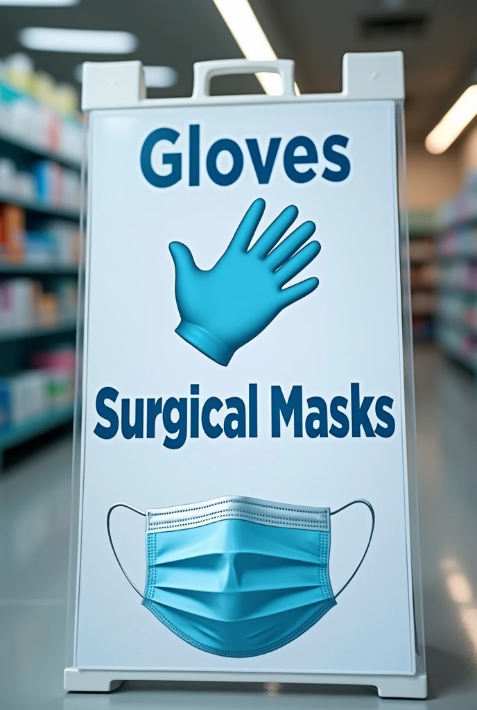 Sign for sale sterile gloves and surgical masks
