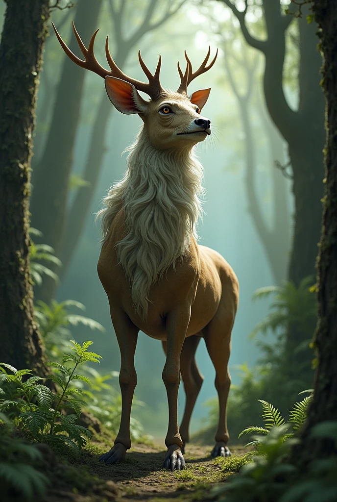 a old human 50% deer 50%