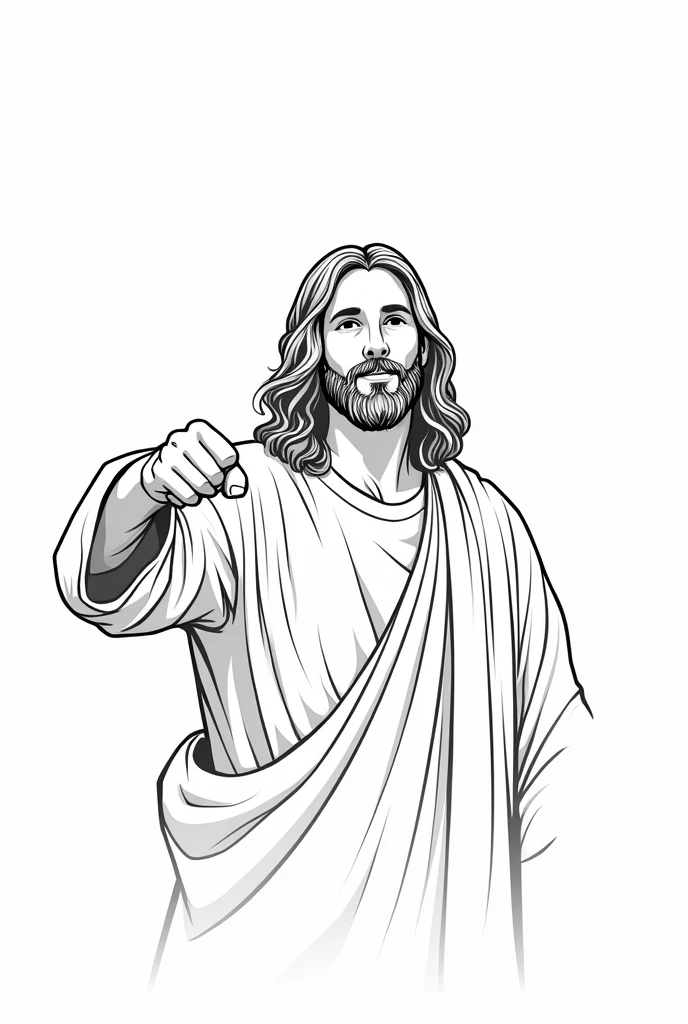 Jesus, fist bump, Black and white, simple illustration, portrait, more than 1 result