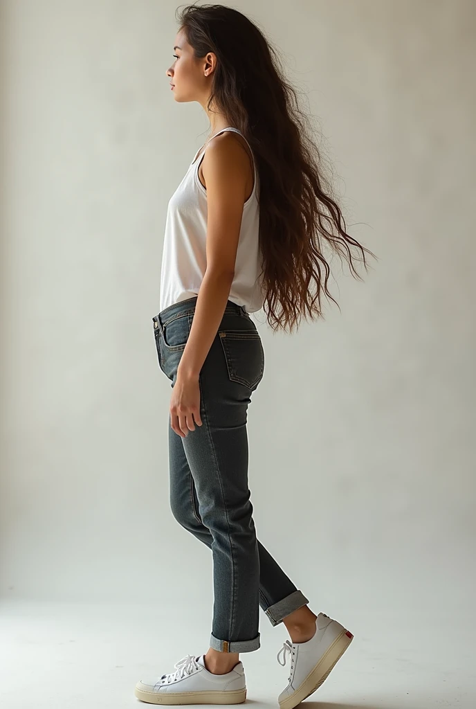 a PHOTO with no editing of a girl turned away