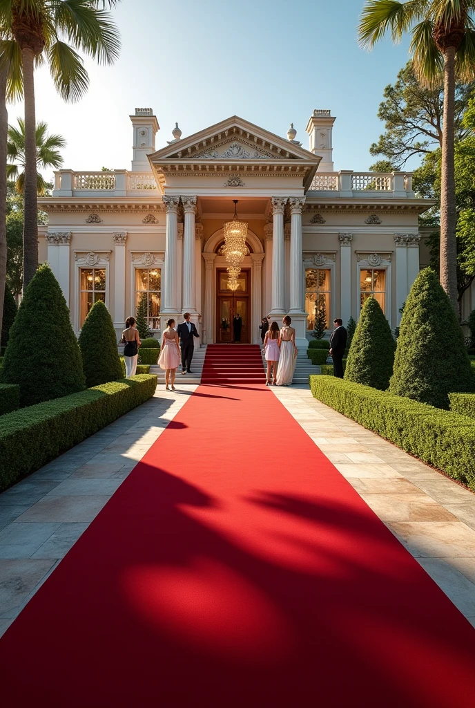 Inside the red carpet mansion