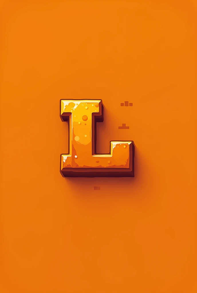 Create a logo with name LyonCraft main color orange letters minecraft theme
