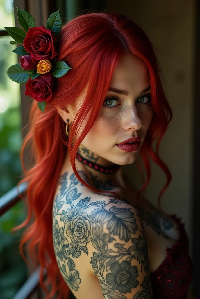 O Poder do Sex Appeal, tropical tattooed evil redhead,