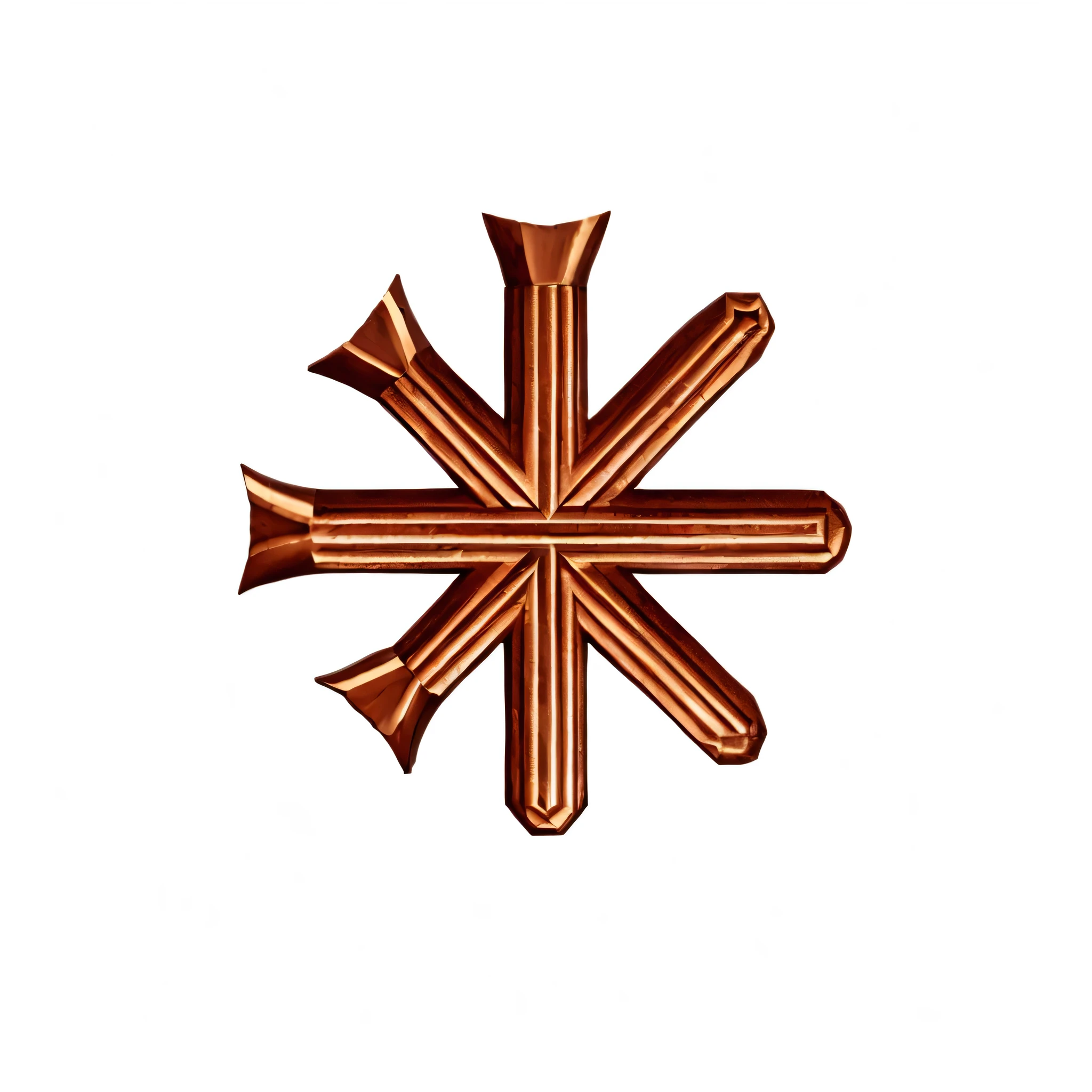 There is a brown and white image of a snowflake, carved stone elements, ancient symbol behind it, imperial symbol, fantasy game spell symbol, very symmetrical, symmetrical image, brown rock, Glagolitic glyph, intricate stone detail, stone detail, symmetrical centering, symmetrical centering, Leviathan's Cross, symbol, symbols, Akkadian, Sumerian, Babylonian, Sumerian Cuniform.
