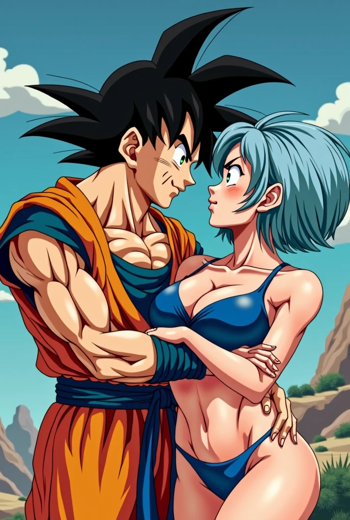 Bulma and Goku having sex