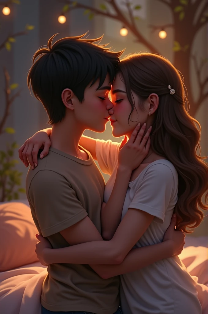 Hug and kiss