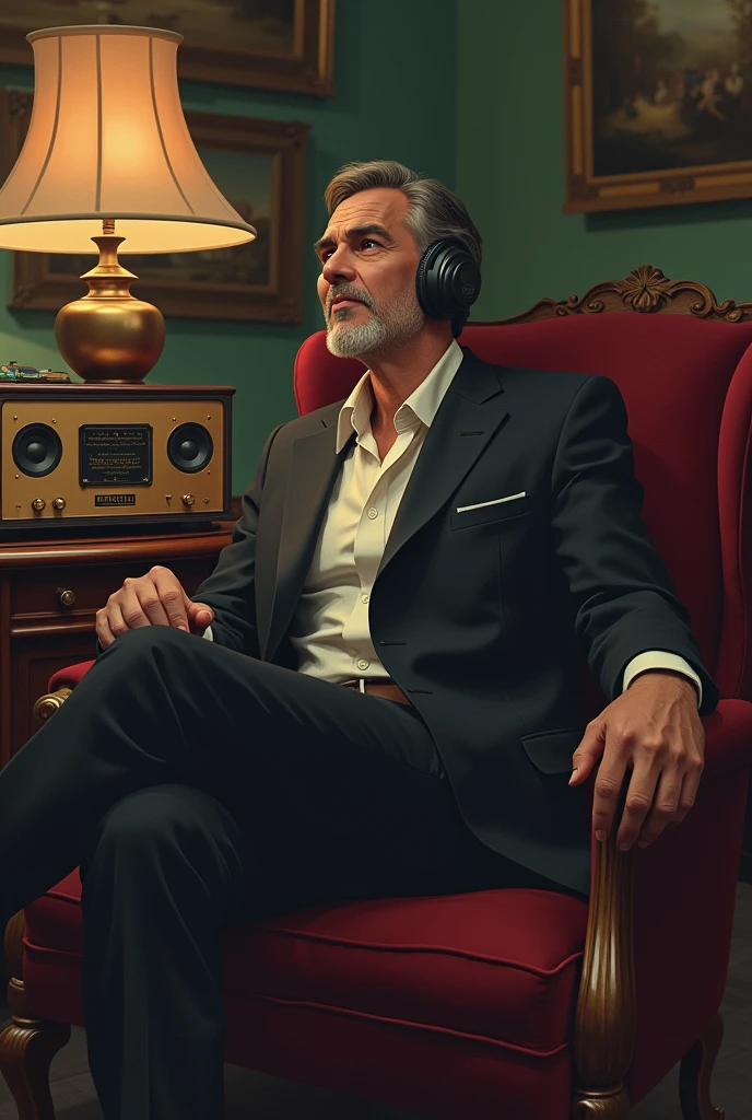 Make a digital post old money listening to music