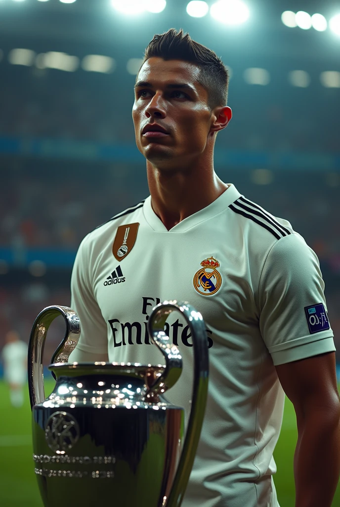 A photo of Cristiano Ronaldo with the Champions League