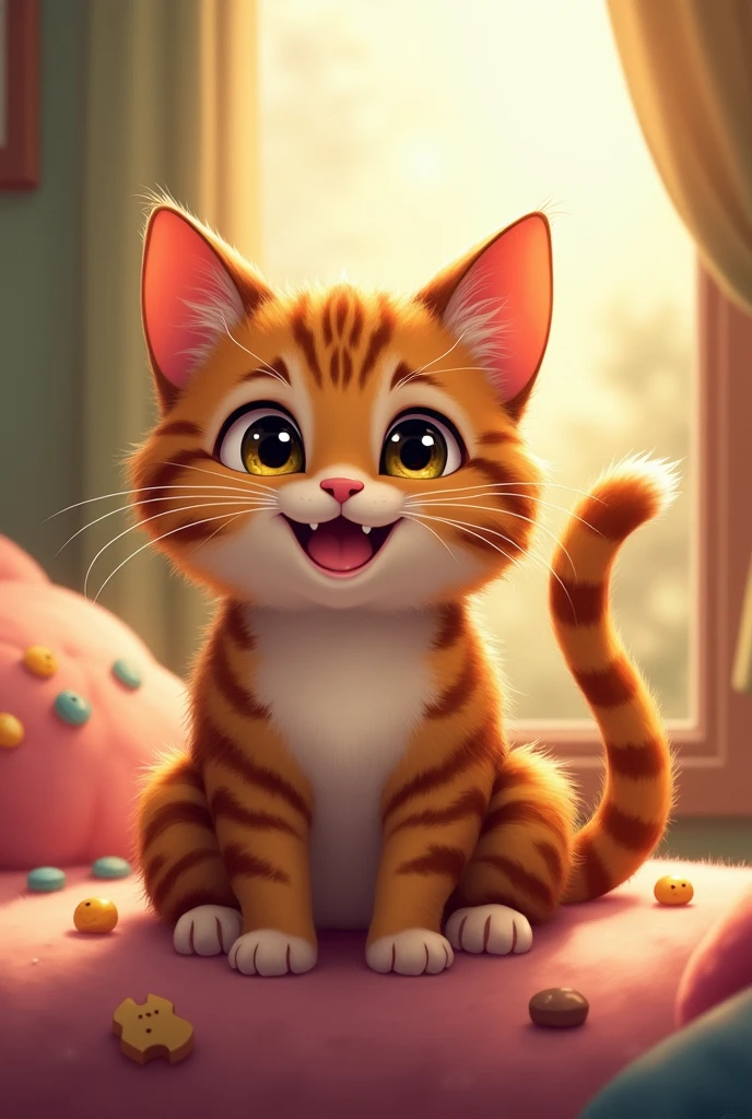 A very happy cat