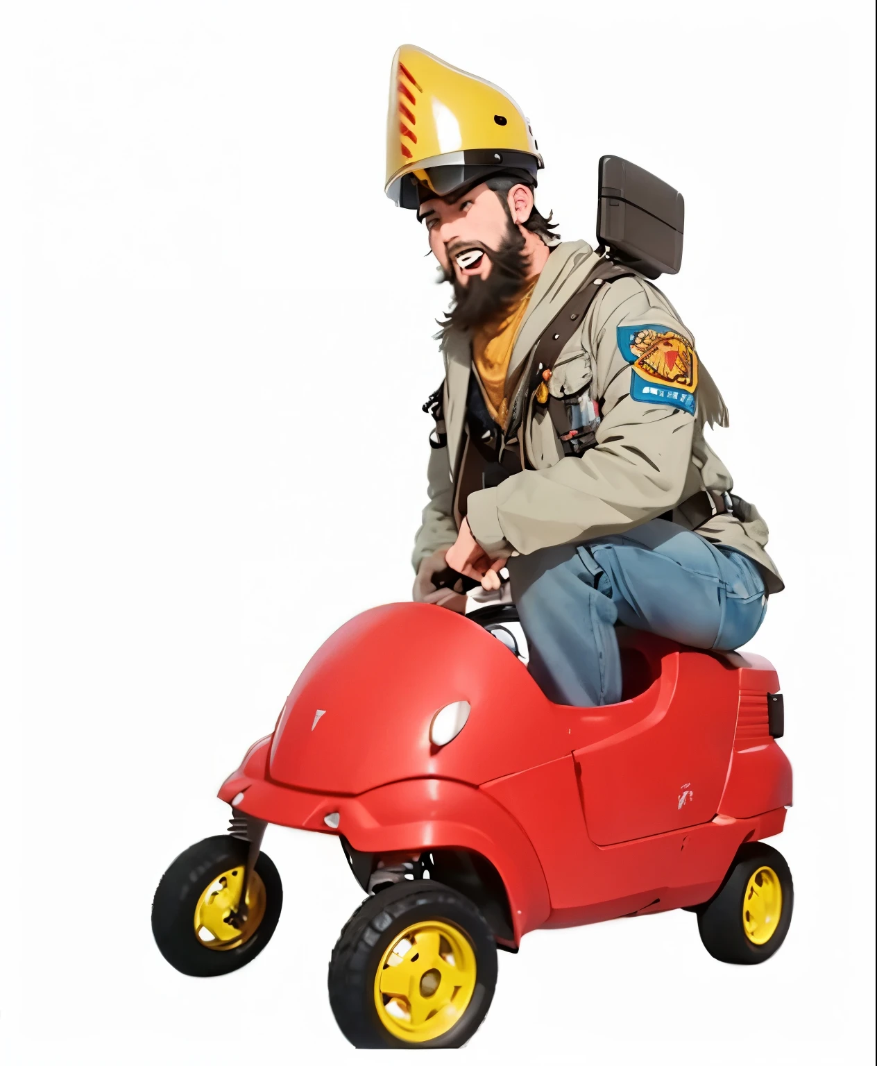 kids car
helmet
beard
muffler
anger
scream
gentleman
dandy
