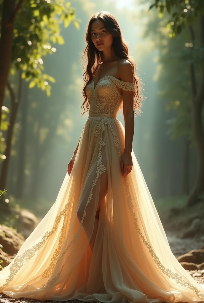 Beautiful long dress girl