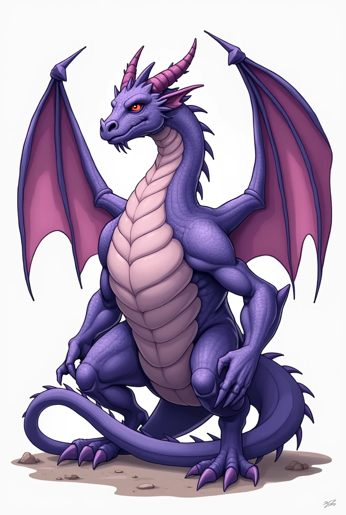 A sturdy sheng long, that the entire body of the dragon is seen, which is lilac in color ,
Without a background and it should be a design like for a t-shirt