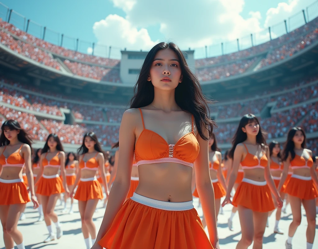 (((((Japanese Clone-girls=Myself))))), (((Super Best masterpiece Clone-girls Raw Photography Art))), (((16K, Highest quality, Ultra-high resolution, RAW Photos))), (((It&#39;s so unrealistic., With unparalleled depiction, With an unfathomable sight, An unprecedented and shocking worldview, Clone-girls: In a world of mass reproduction, Ultra-realistic))), (((Japanese Girls, Yokoyama-Yui, 22yo, Small face, Thick black hair, Semi-long hair, Dark Eyes, Mature face, Cute Smile, Smiling face, A gentle gaze, (((Very pleasant look)))))), (((Very beautiful detailed girls, Accurate body structure, Accurate body movements, Very detailed body, (((Super big breasts, Large bulge of ample breasts)))))), (((Nogizaka46 - Idol group stage costumes, Short skirt, hour々I can see your pants, Cleavage Emphasis, Emphasise the fullness of your breasts))), ((((((((Very detailed, Myself cloning, Depiction of splitting oneself, 1Myself girl→1,000,000,000,000,000,000,000,000,000,000Myself cloning girls)))))))), (((((((Myself clone-girlsから, Myself keeps multiplying, (Very detailed and intricate, To the exact, Flawless, (((In the same female body,With the same face, With the same hairstyle, In the same clothes, At the same height, 同じSuper big breastsである))), In a detailed depiction), 1,000,000,000,000,000,000,000,000,000,000 people))))))), (((((Myself girls only))))), (((((1,000,000,000,000,000,000,000,000,000,000Myself girls))))), (((((Very detailed depiction, A singing and dancing Myself idol group, On a large outdoor stage, A gorgeous, full-body dance performance, Over 100 people, Gaze into the audience, Fun and powerful singing, Dance with unified group movements))))), (((Very detailed, The auditorium is packed, The whole audience is Myself&#39;s crowd, Dressed differently from idol groups))), (((((The camera focuses on idol groups., Clear and accurate perspective depiction, Ultra-wide field of view, wide view, Focus on the average value of the image))))), The best dance performance ever, Myself and the others were going crazy and the atmosphere was at its peak.