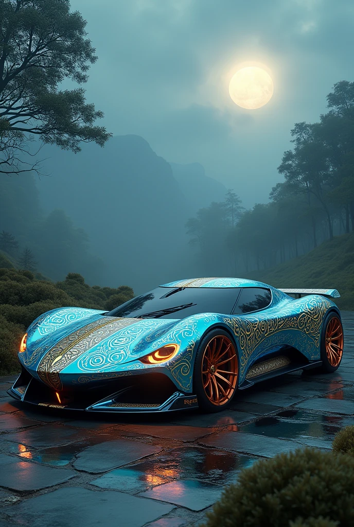 celtic car with anime paint job