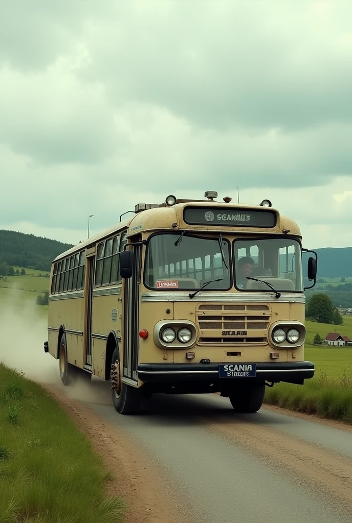 Scania metrolink old on road
Side view