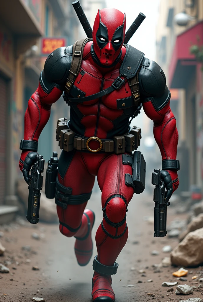 Char d'assaut humanoïde deadpool 