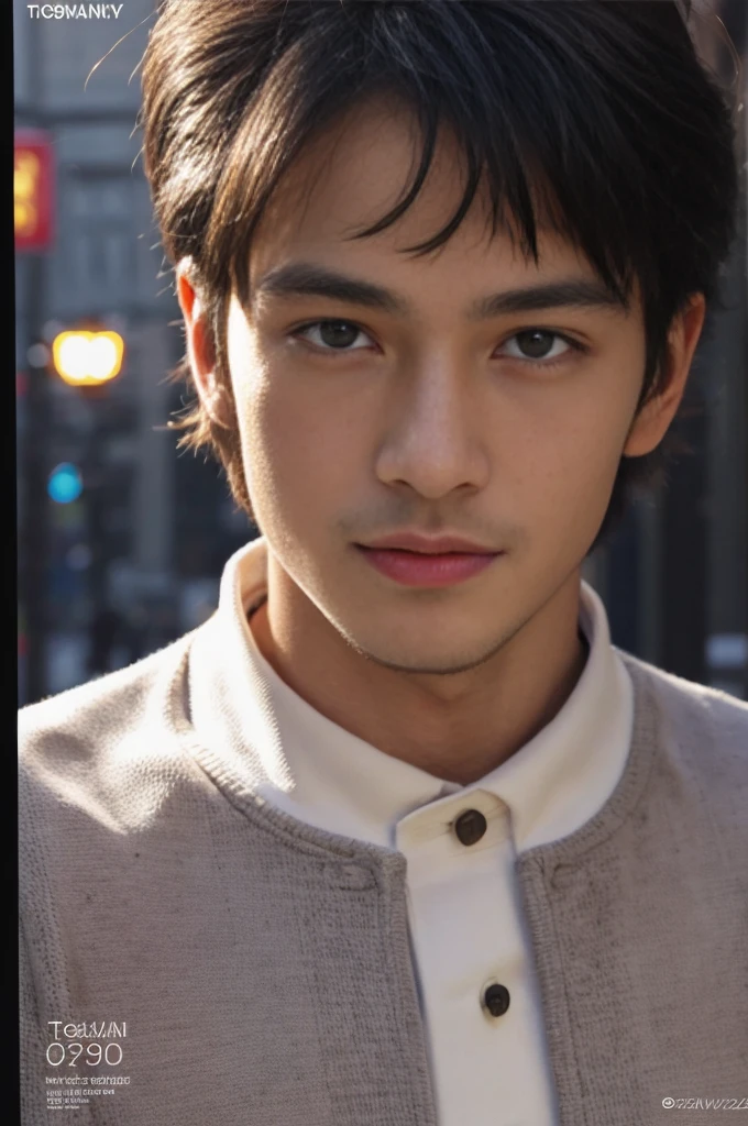Photorealsitic, 8K full body poster, a handsome, a 2 man, A charming expression, detailed face details, TOKYOcty, Winters, Shibuya in the background