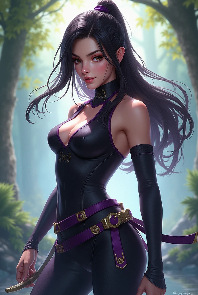 Hanabi character from mobile legends game with her hair down