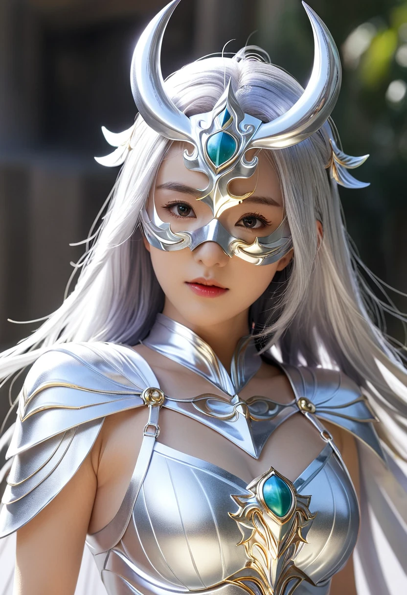 high quality、silver
、hero、Ahura Mazda、Light、mask、elder
