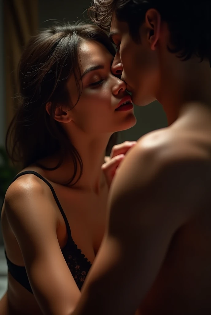 Sexy girl giving blow job to guy